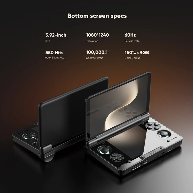 AYN Thor Android Handheld Dual Screen Clamshell 6'' AMOLED Screen 1080p Gaming Entertainment Device