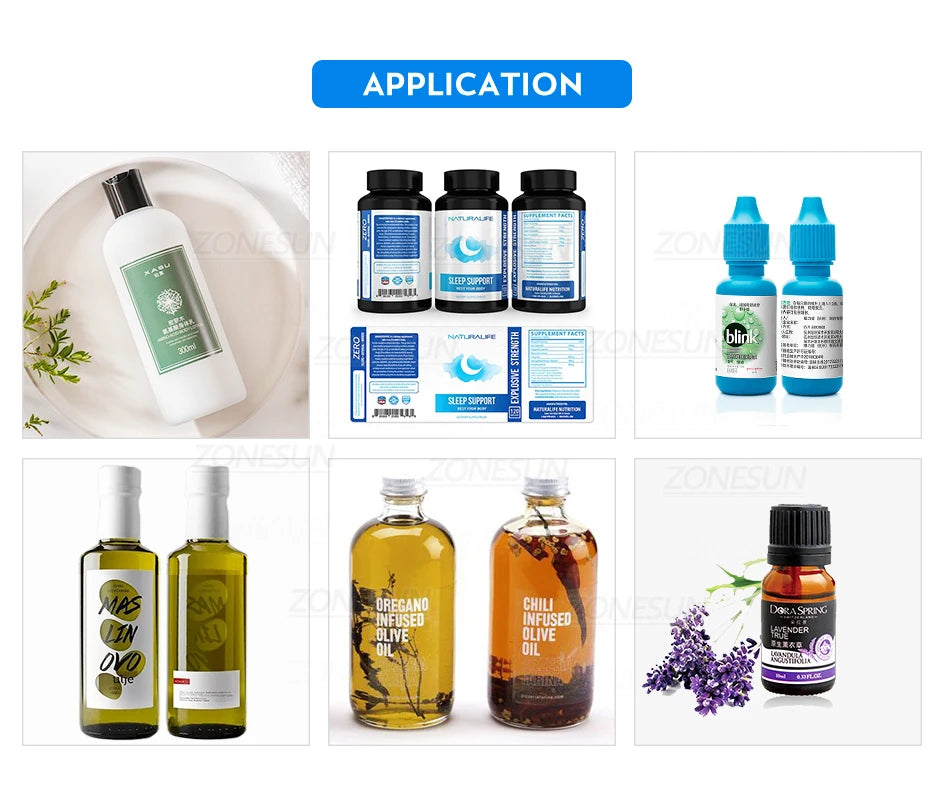 ZONESUN Semi Automatic Round Bottle Labeling Machine Stamp Dispenser Target Pasters Label Sticker Bottle Labeler ZS-TB16P