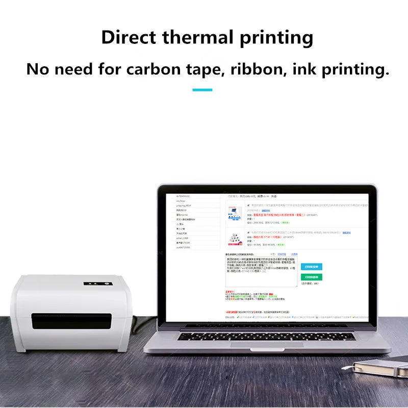Thermal Barcode Label printers ePacket mini printer USB Bluetooth Printer Print width:40-110mm Electronic Surface Single