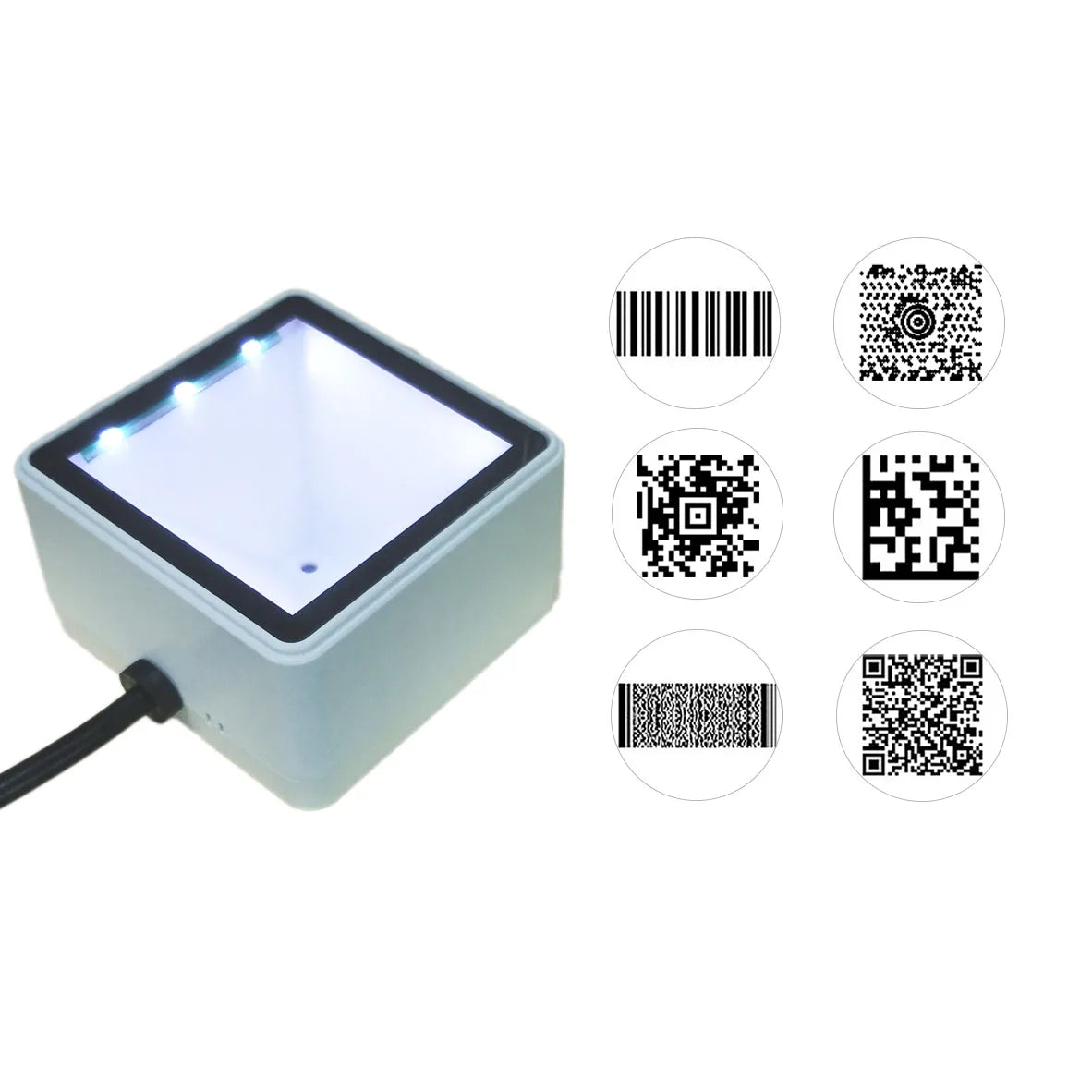 TEKLEAD Embedded 2D Barcode Scanner Module Wired USB Mini Size 1D QR Code Reader Easy to Install