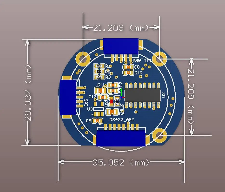 Magnetic Encoder, Angle Sensor, TLE5012B, High Precision 15 Bit, ABZ, SPI, RS422