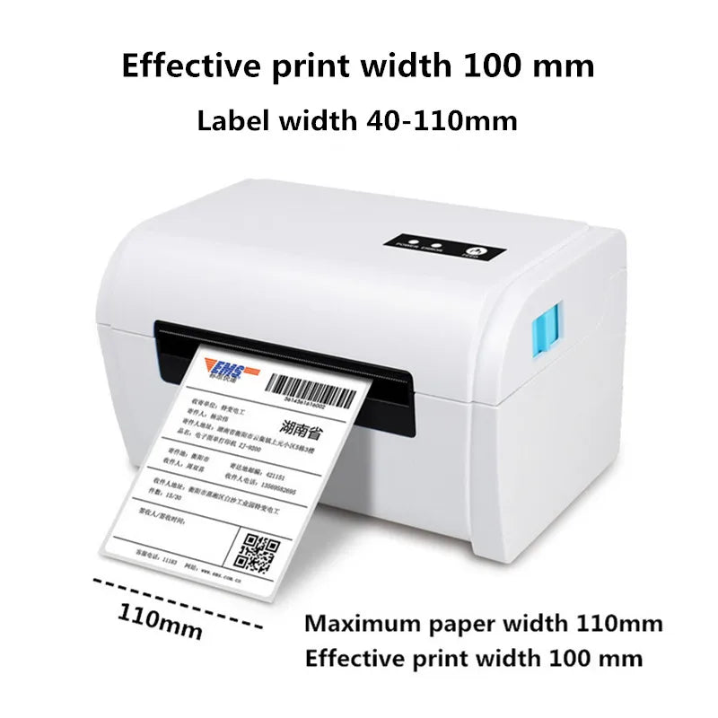 Thermal Barcode Label printers ePacket mini printer USB Bluetooth Printer Print width:40-110mm Electronic Surface Single