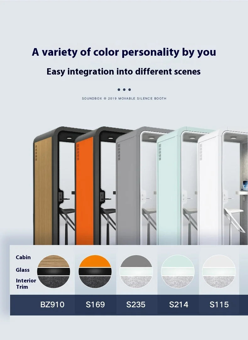 Customized Portable Office Pods Indoor Sound Proof Soundproof Booth Furniture Noise Insulation Phone Booth For Open Office Space