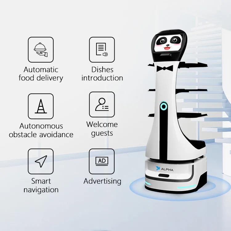Intelligent Restaurant Waite Autonomous Robots and Restaurant and Hotel Food Delivery Robots