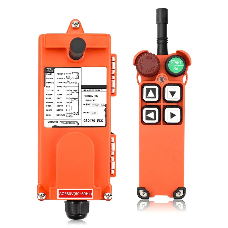 F21-4S  220V 380V High Grade Industrial Wireless Radio Remote Controller Switch For Crane 1 Receiver+ 1 Transmitter 4 Function