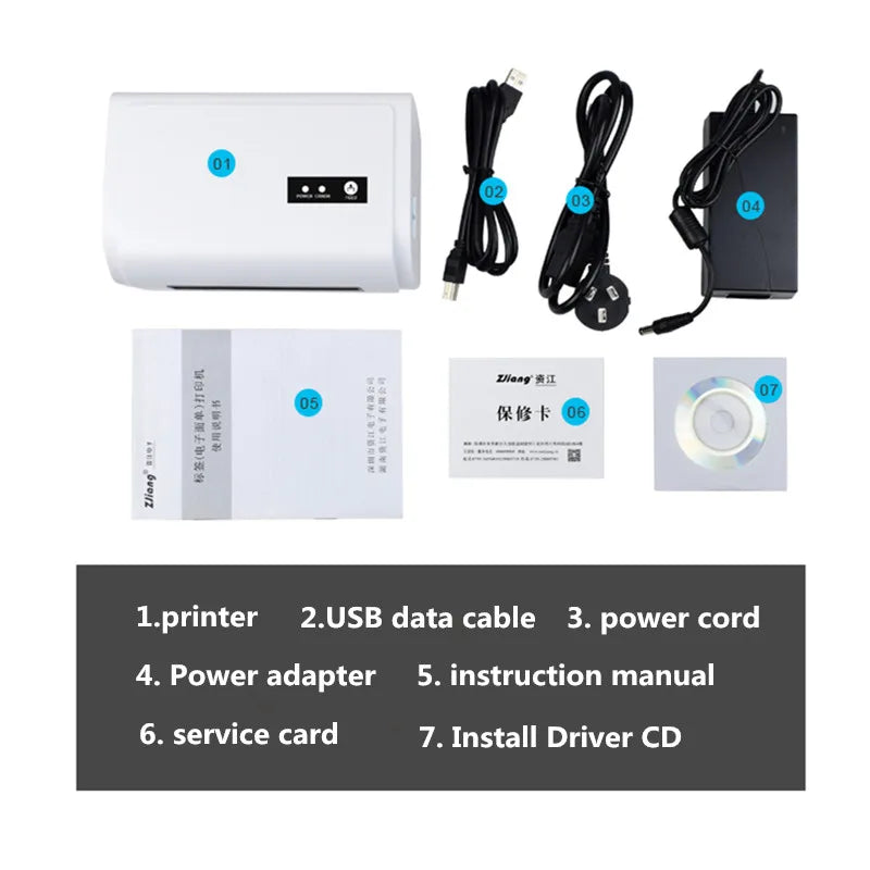 Thermal Barcode Label printers ePacket mini printer USB Bluetooth Printer Print width:40-110mm Electronic Surface Single