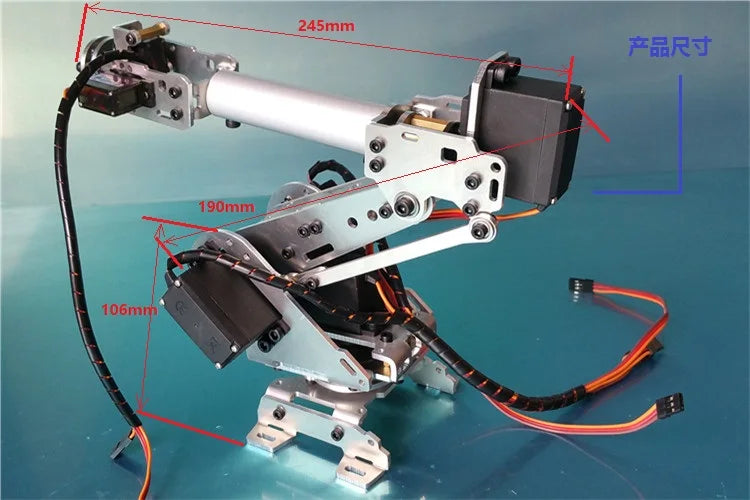 Metal 6 DOF Robot Arm Manipulator Mechanical Claw Gripper for 6pcs MG996R Arduino Robot Project Unassembled