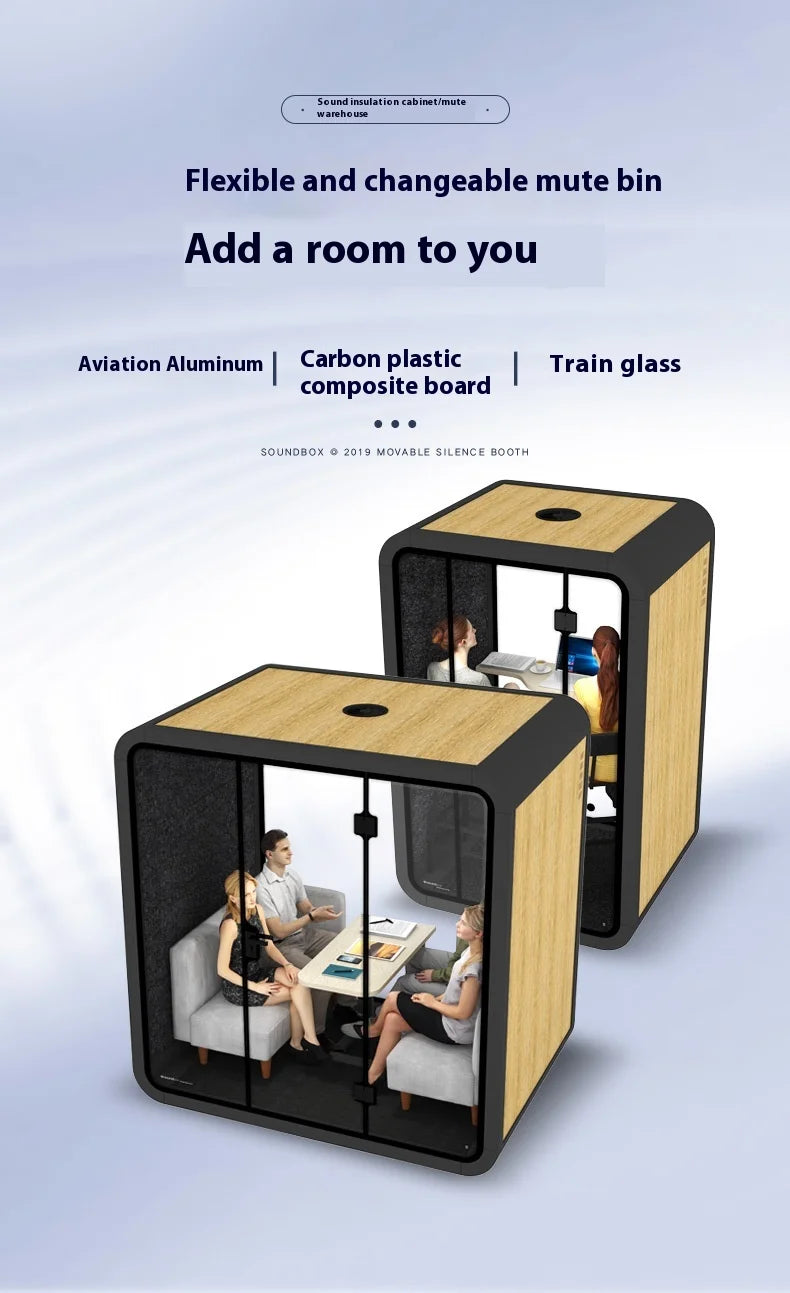 Customized Portable Office Pods Indoor Sound Proof Soundproof Booth Furniture Noise Insulation Phone Booth For Open Office Space