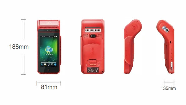 Urovo i9100 Android PDA 4G WIFI Bluetooth NFC smart POS payment terminal with thermal printer 58mm
