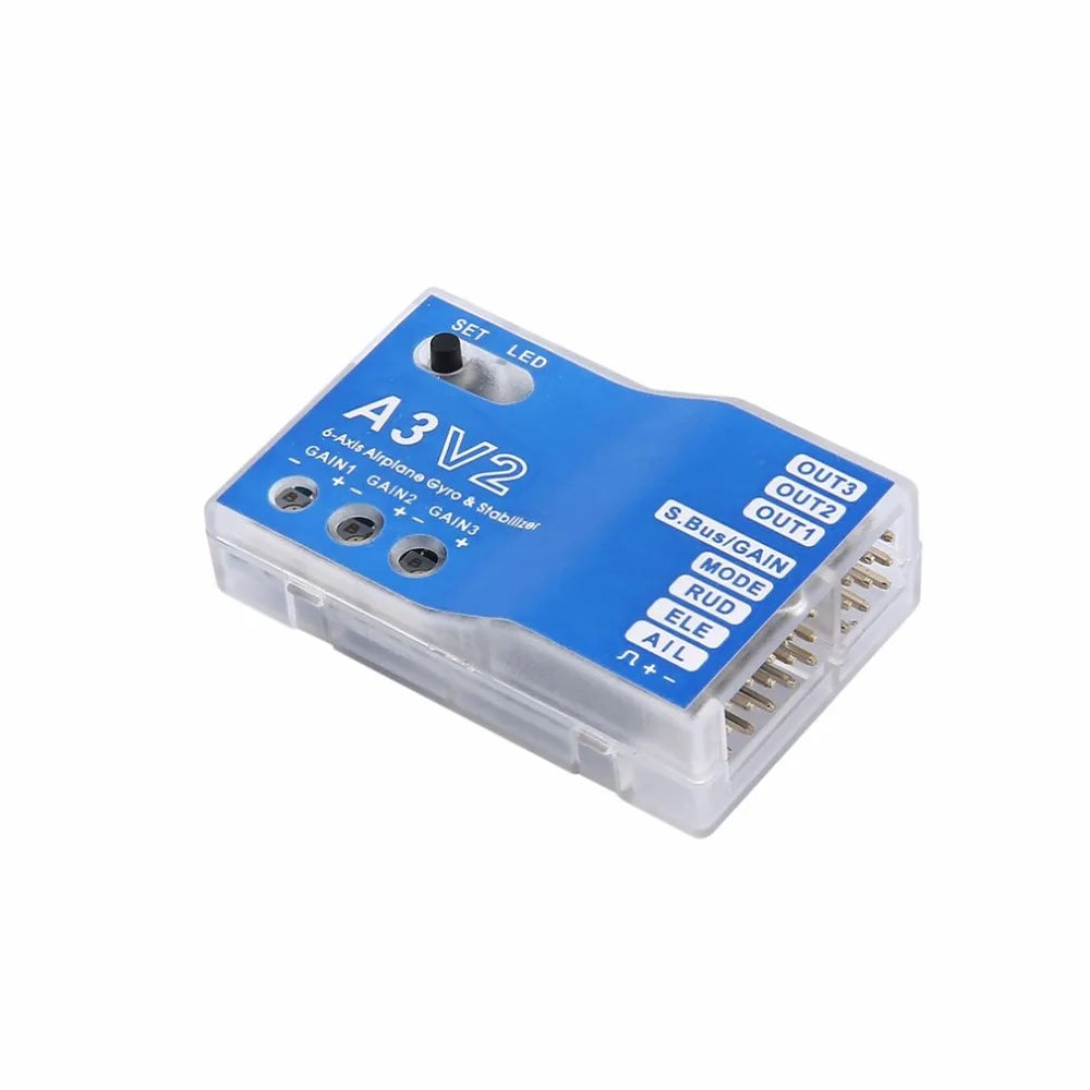 High-quality 3 Axis Gyro A3 V2 Aeroplane Flight Controller Stabilizer for RC Airplane Fixed-wing Copter