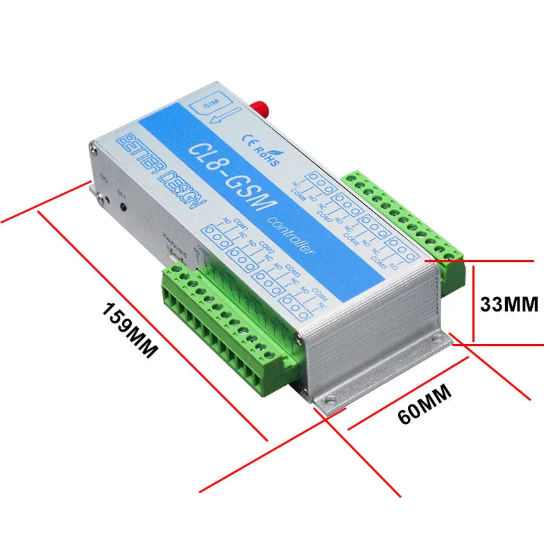 GSM Switch SMS controller 4 relays output GSM Garage Door CL8-GSM Great for control of home electrical devices
