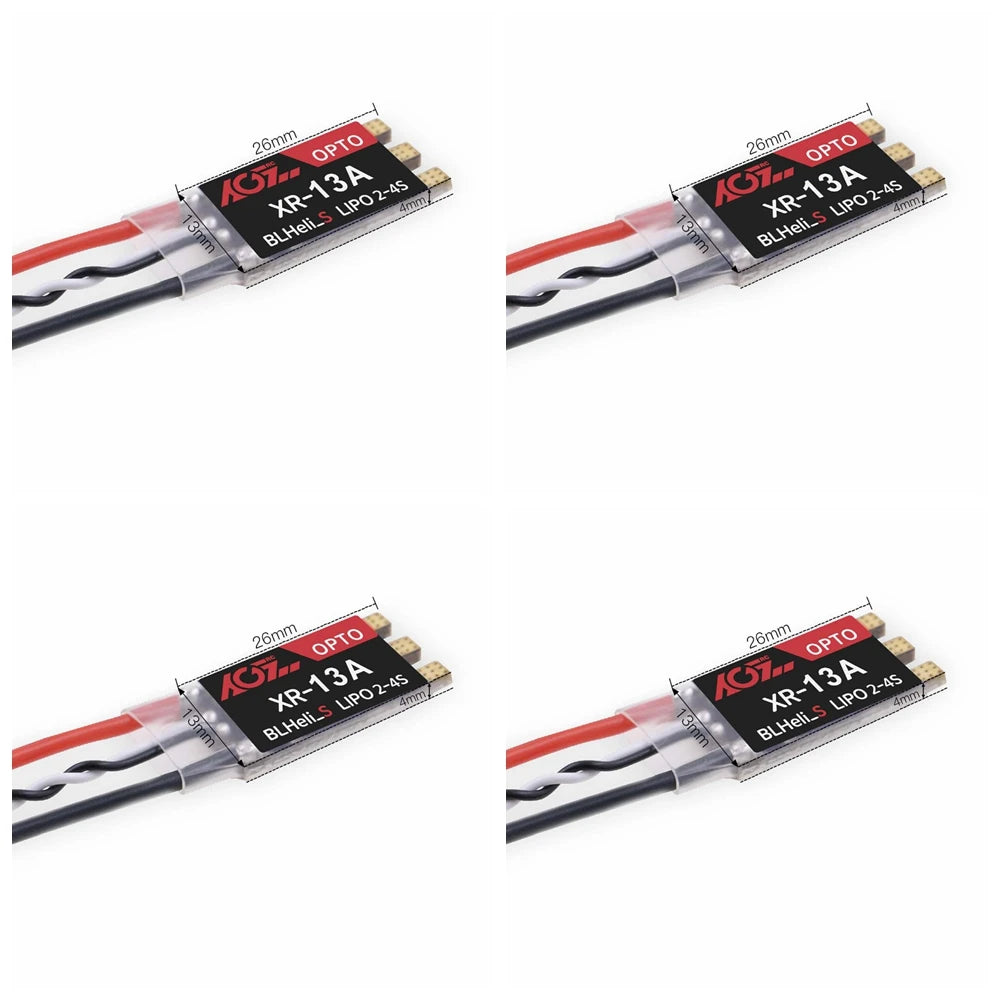 AGFRC XR-13A Brushless 13A ESC DSHOT600 BLHeli_S 2-4S Lipos Electronic Speed Controller for FPV QAV Drone Multirotor Quadcopter