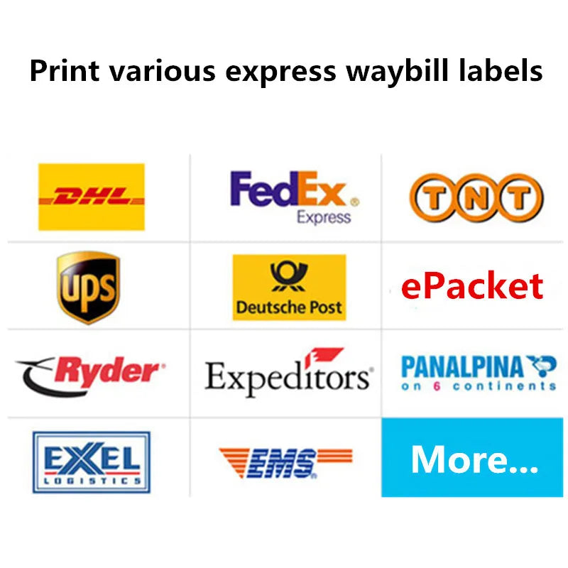Thermal Barcode Label printers ePacket mini printer USB Bluetooth Printer Print width:40-110mm Electronic Surface Single