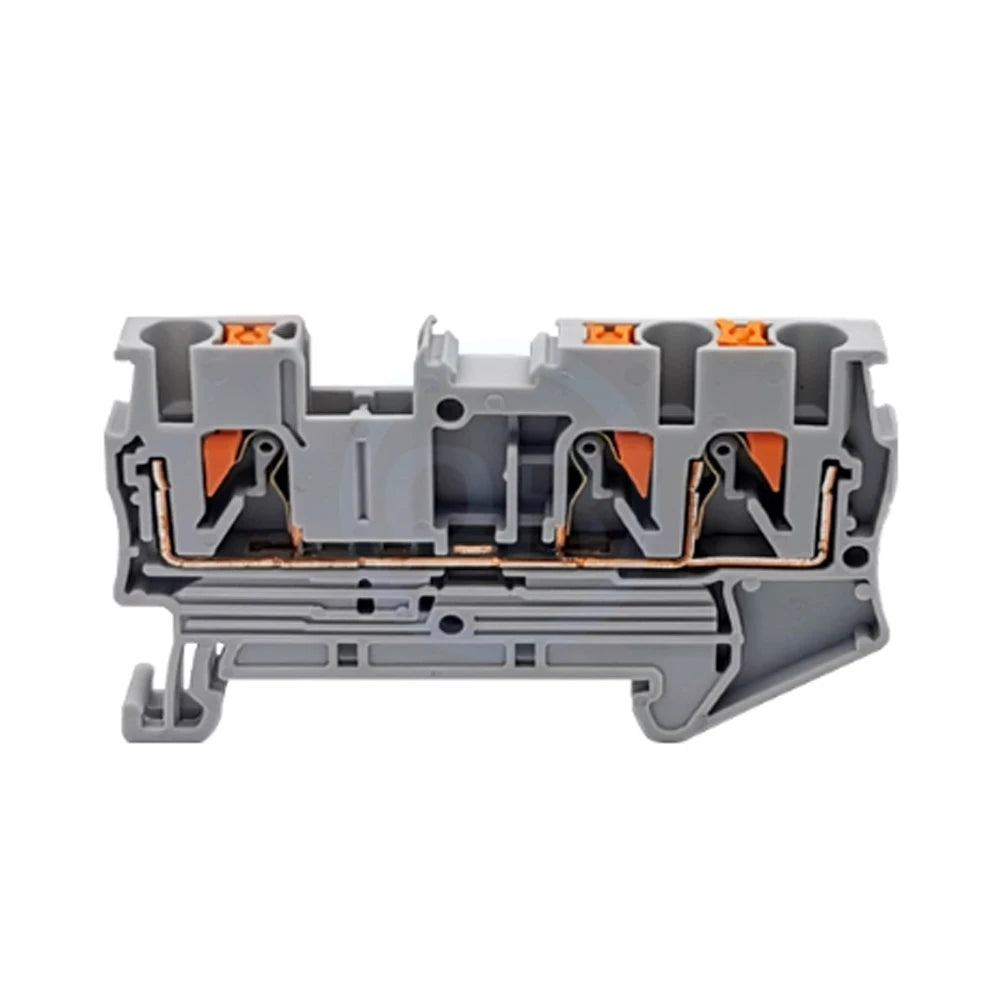 (10 pcs)PT2.5-TWIN Terminal Block Rail-Mounted Direct-Plug Spring-Loaded Quick-Connect Terminal Block (One Input, Two Outputs)