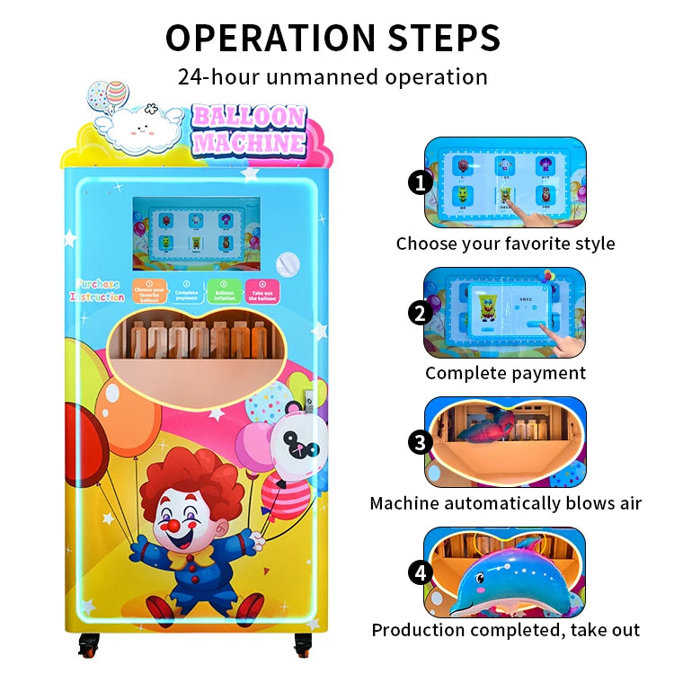 Customized Commercial-Grade Balloon Vending Machine Fully Automatic Industrial Type Cinema Use Remote Control