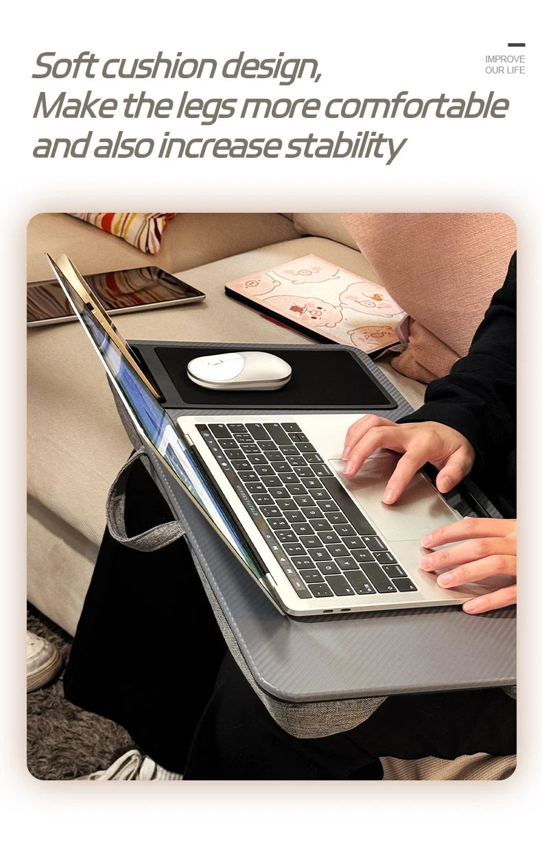 Home office laptop desk, tablet stand, mouse pad, phone stand, laptop desk, student bed desk, desktop height pad, lap desk