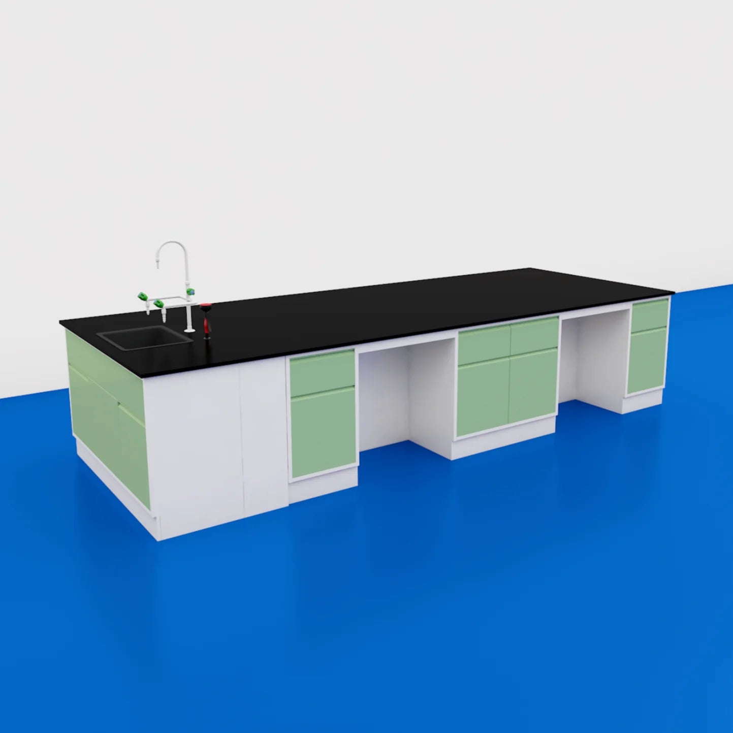 Laboratory Furniture Lab Work Bench Workstation For Electric And Science Cabinet With Sink