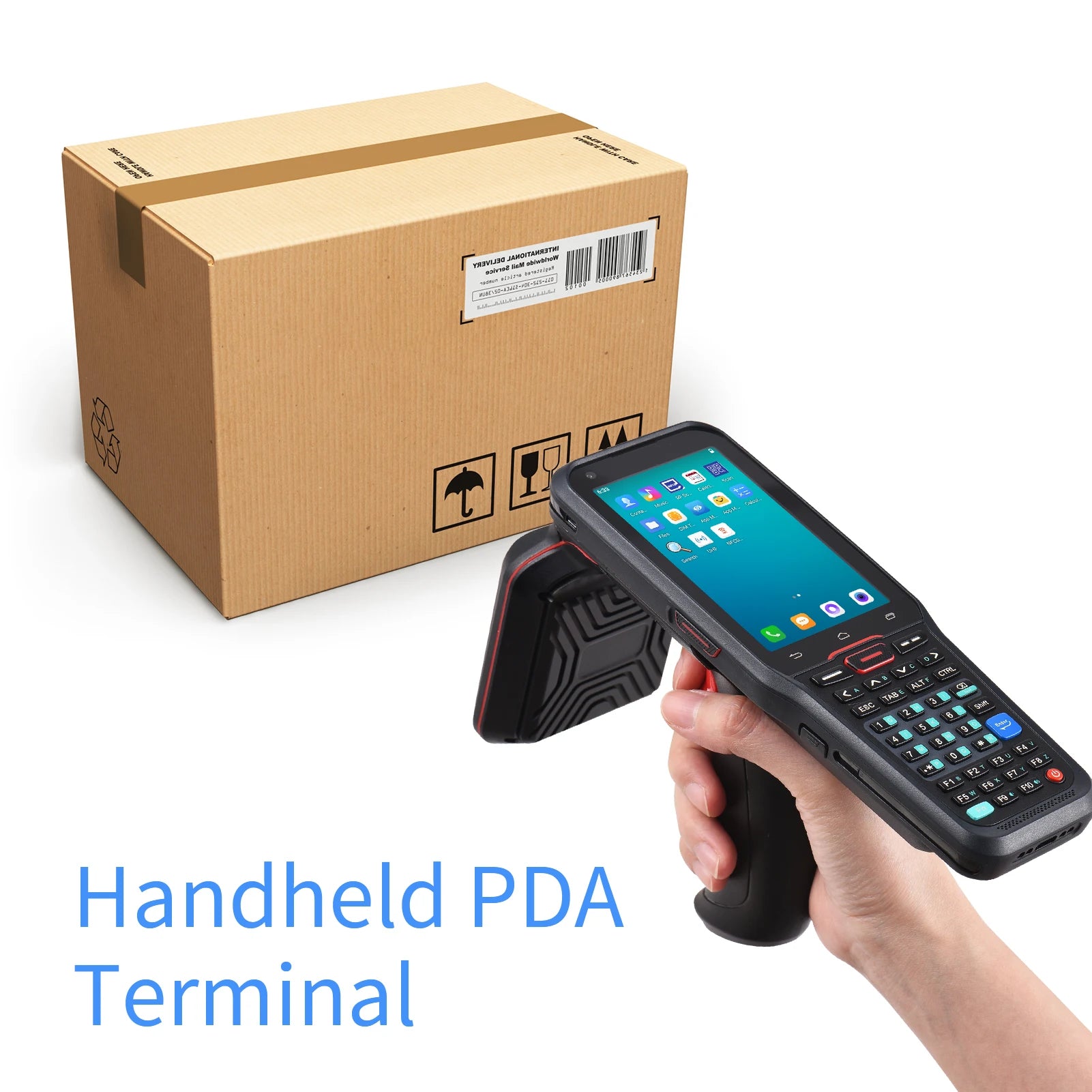 4.0 Inch Touchscreen Handheld  Wireless WiFi 4G Mobile Terminal PDA 2D Scan Engine Android 10.0 1D/2D/QR Barcode Scanner