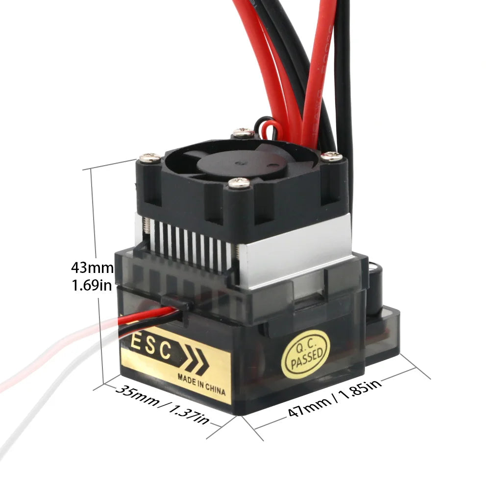 High Voltage 7.2V-16V 320A Brushed ESC Speed Controller With heat sink For RC Car Boat