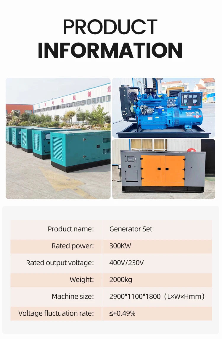 80kw Genset 100kva 200kva Generator Set 300kw 500kva 800kva Open Silent Type Diesel Generator Set Engine Manufacturer in China