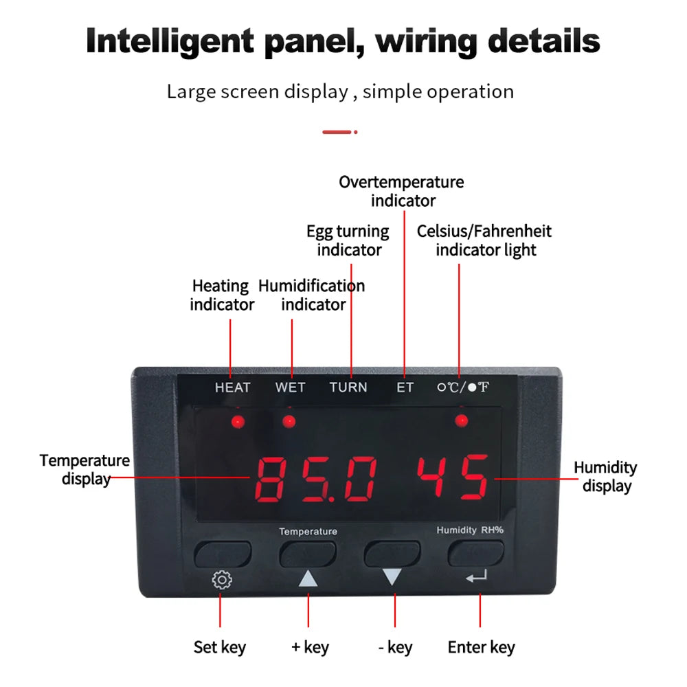 Automatic Intelligent Temperature Controller Incubator Control System  Microcomputer Hatching Temperature Humidity Controller