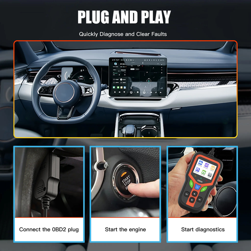 OBD2 Ultra Car Scanner obdii Diagnostic Tool for Cars & Trucks Universal Fitment obd 2 Supports 9 Protocols