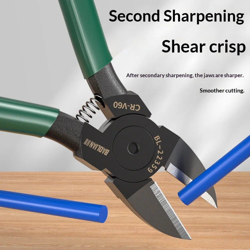 Industrial Thousand a for Electrician Wires Terminals Special Pliers Mouth Cutters High Side Small Diagonal Grade Hardness Abi