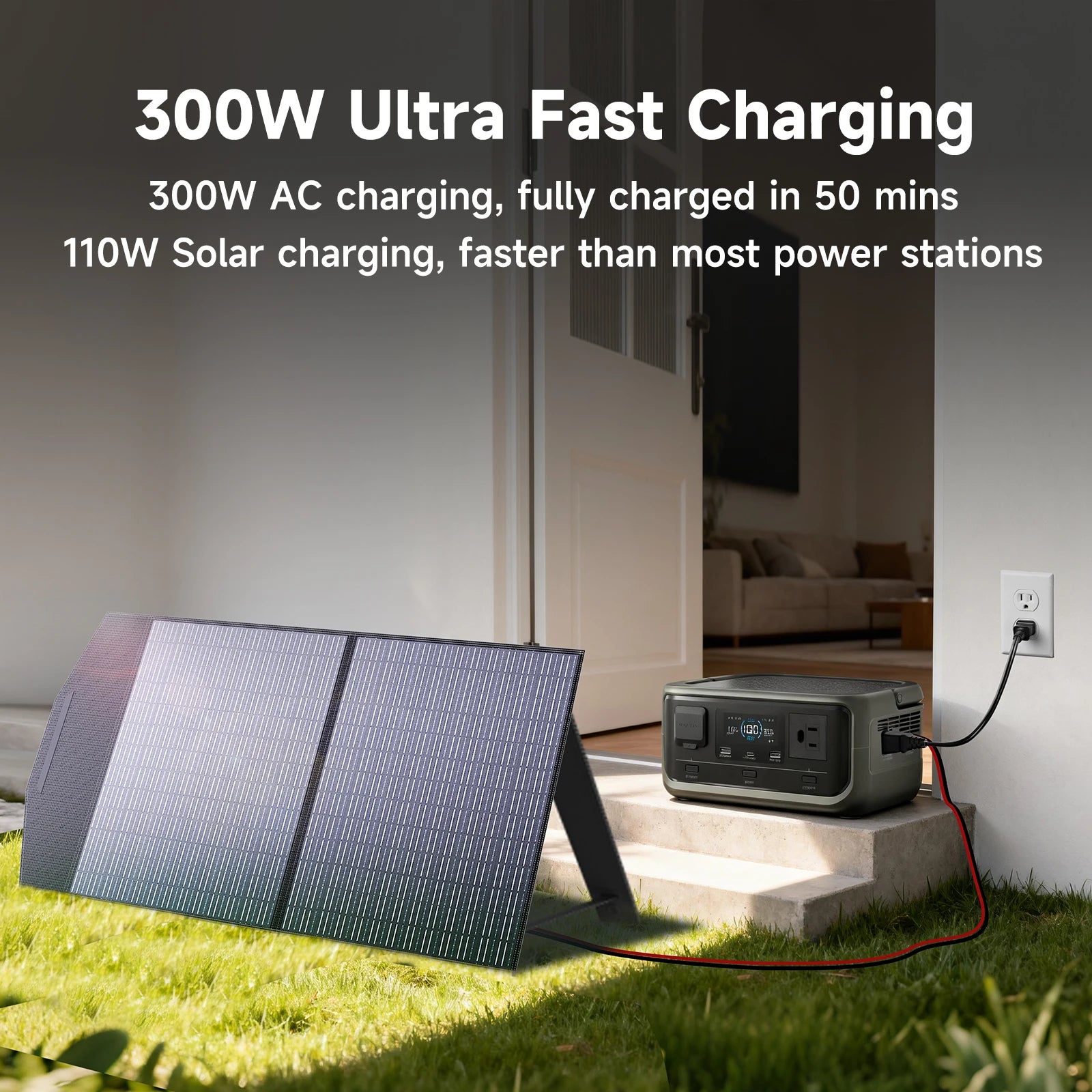 Outdoor Energy Storage LiFePO4 Power Station 140W PD Fast Charging UPS Battery For Home Emergency Camping Travel