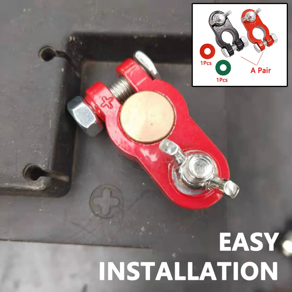 Car Battery Terminal Connectors Quick Releas Top Post Connector Pole Heavy-duty Clamp Clip Terminal Pile Head for Caravan Boat