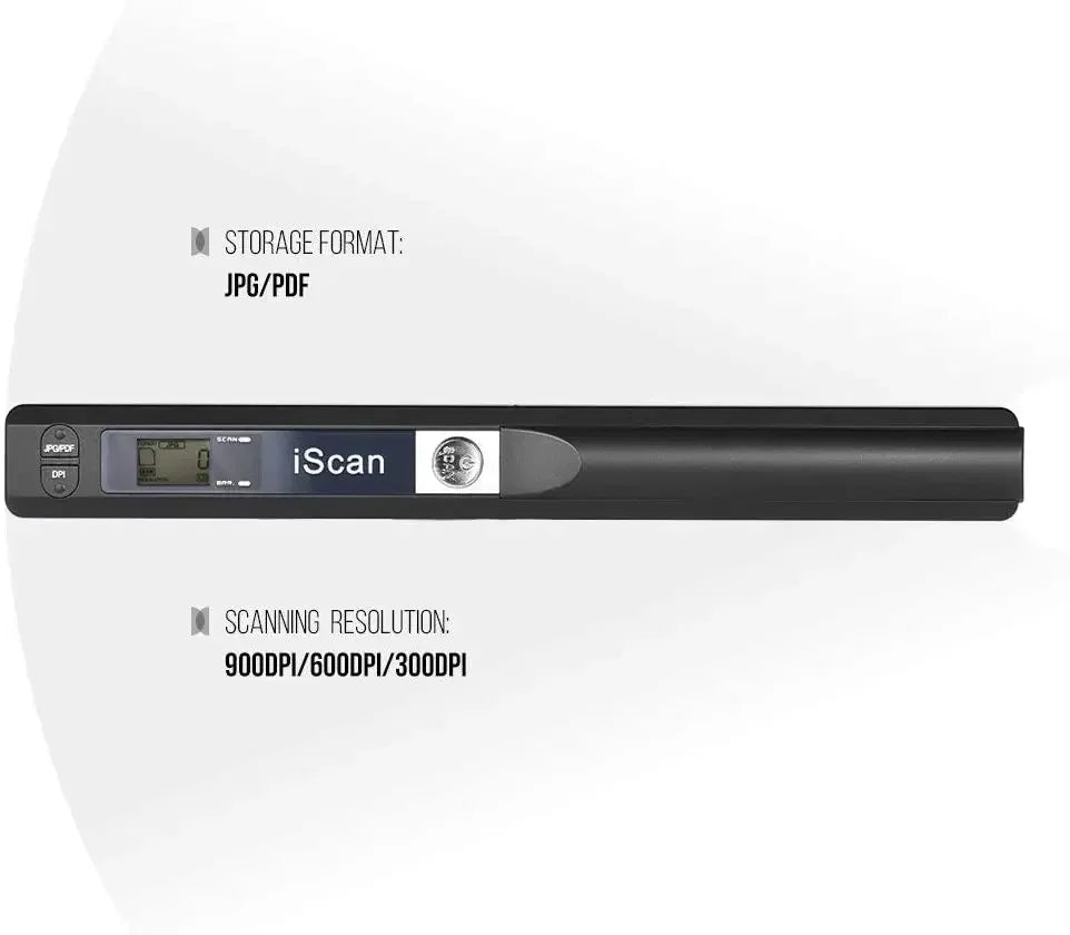 Portable Handheld Mini Scanner iScan A4 900DPI HD Scanner for School Home Business Scan Color Photos Document Support JPG/PDF