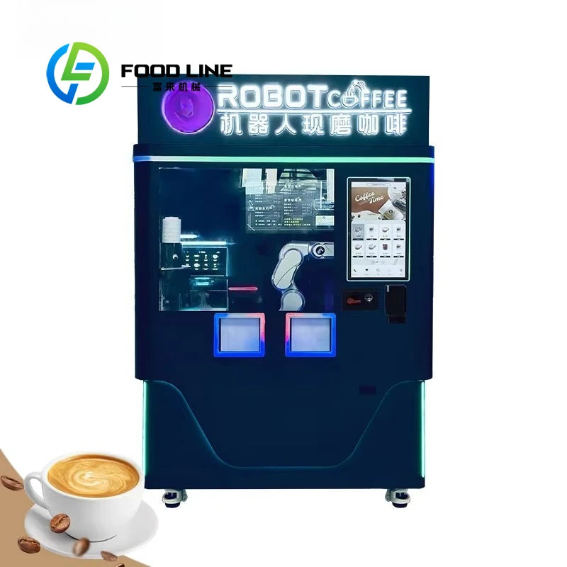 Customized 24H Smart Unmanned Coffee Kiosk Automatic Coffee Robot Vending Machine for Commercial Catering