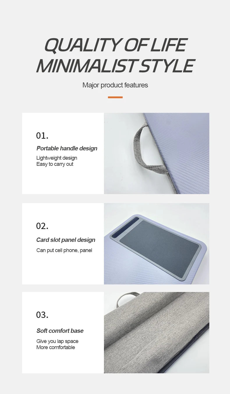 Home office laptop desk, tablet stand, mouse pad, phone stand, laptop desk, student bed desk, desktop height pad, lap desk