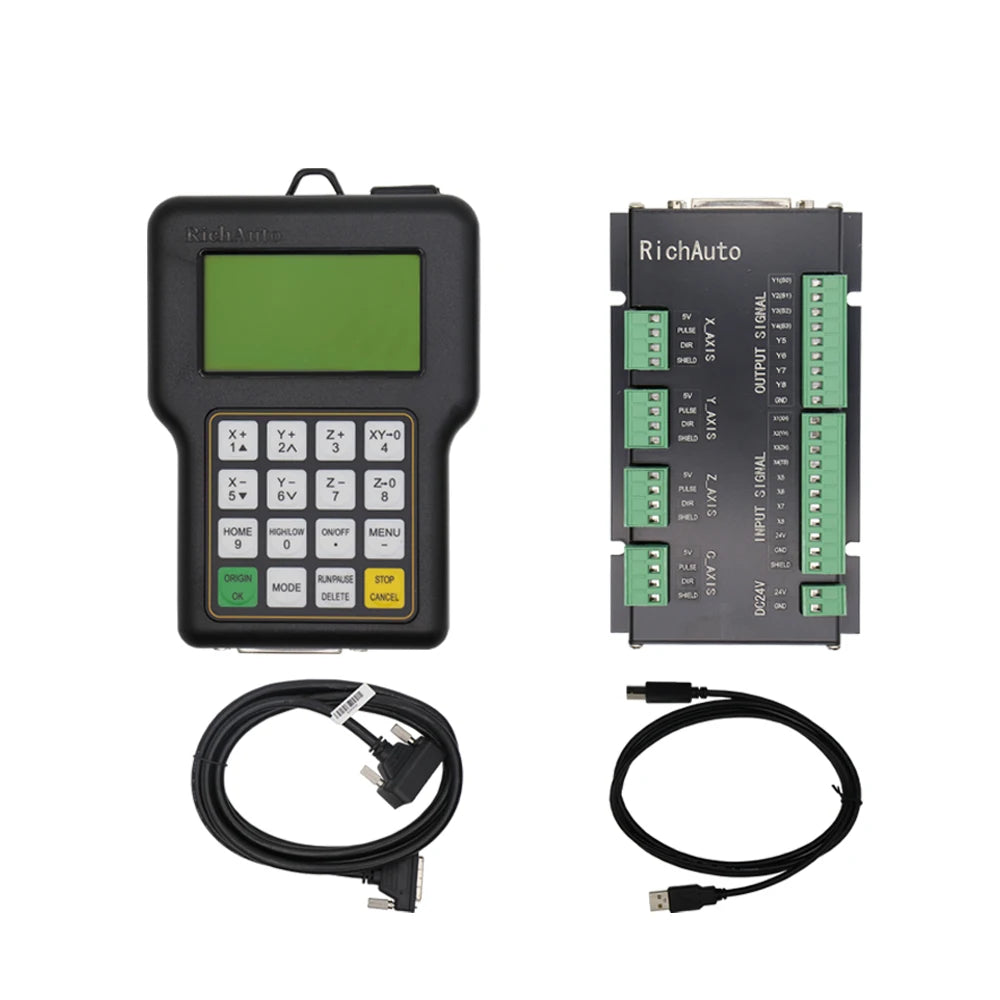 3 Axes RichAuto DSP A11 Controller for CNC Machine Motion Controller English Pannel Handheld CNC Controller