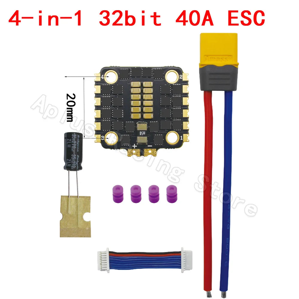 HAKRC 32BIT 40A 60A BLHeli-32 4in 1 ESC Speed Controller 8BIT 15A 25A 35A 45A BLHeli-S DShot150/300/600 STM32F051 Advanced PCB