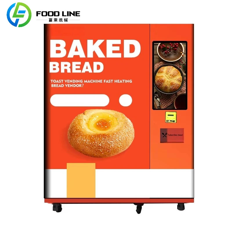 Custom Automated Hot Food Vending Machine for Business Commercial Self Service Hot Meal Vending Machine with Touch Interface