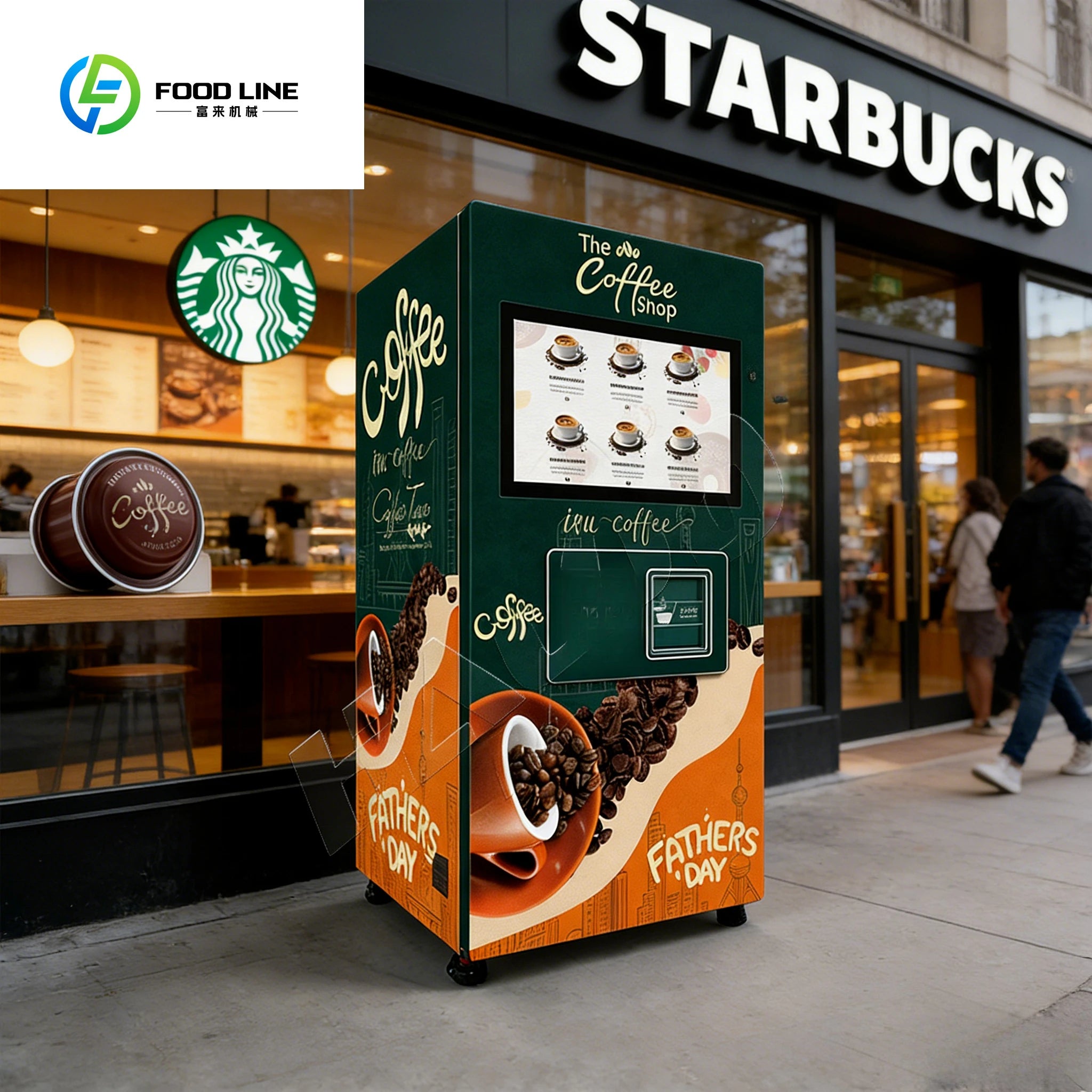 Fully Automatic Commercial Unmanned Self-Service Capsule Coffee Machine Hot Drink with SDK Function