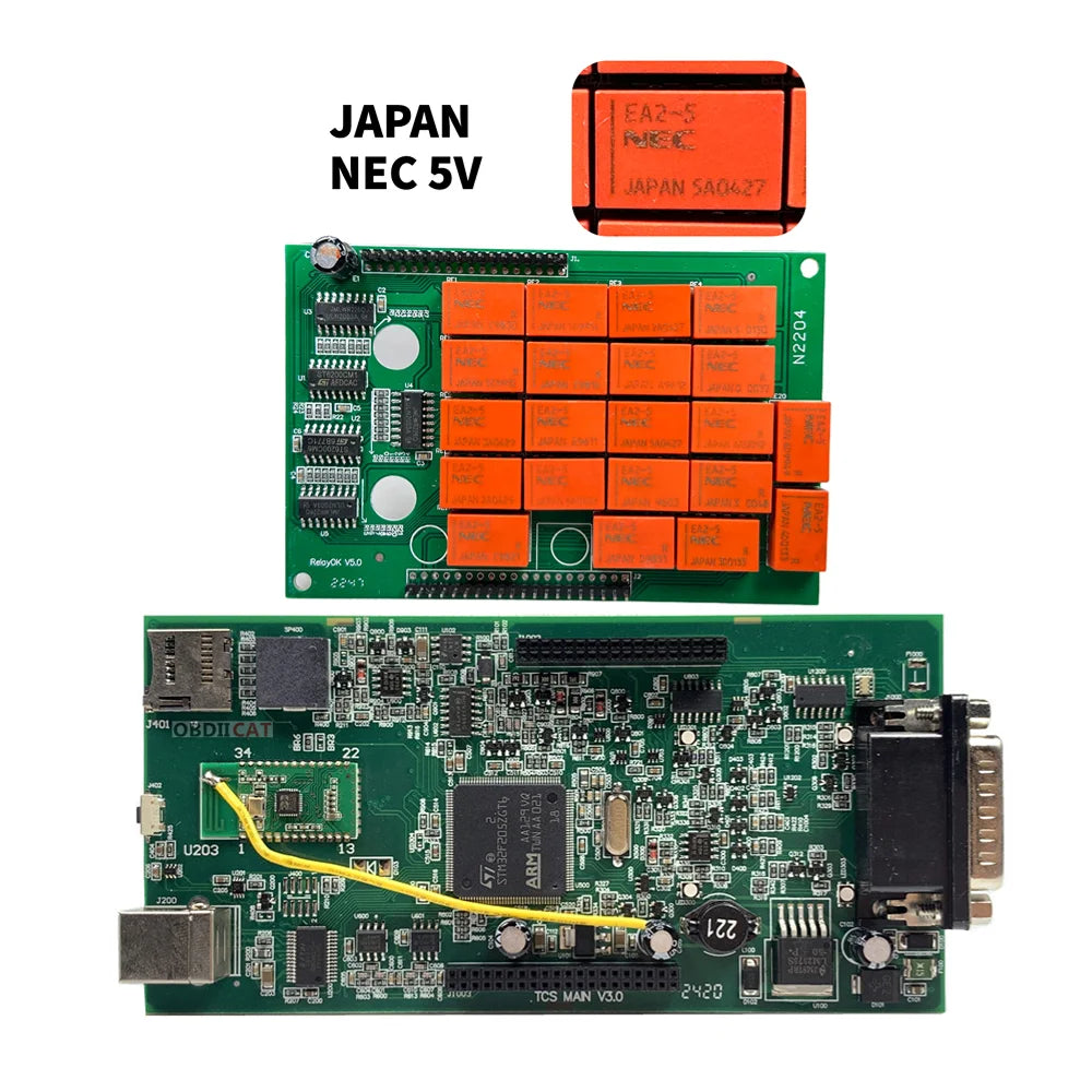 A+++Quality New Multidiag Pro TCS V3.0 NEC Relays 9241A Chip Bluetooth OBDIICAT VCI TCS OBD2 Car/Truck Diagnostic-Tool Scanner