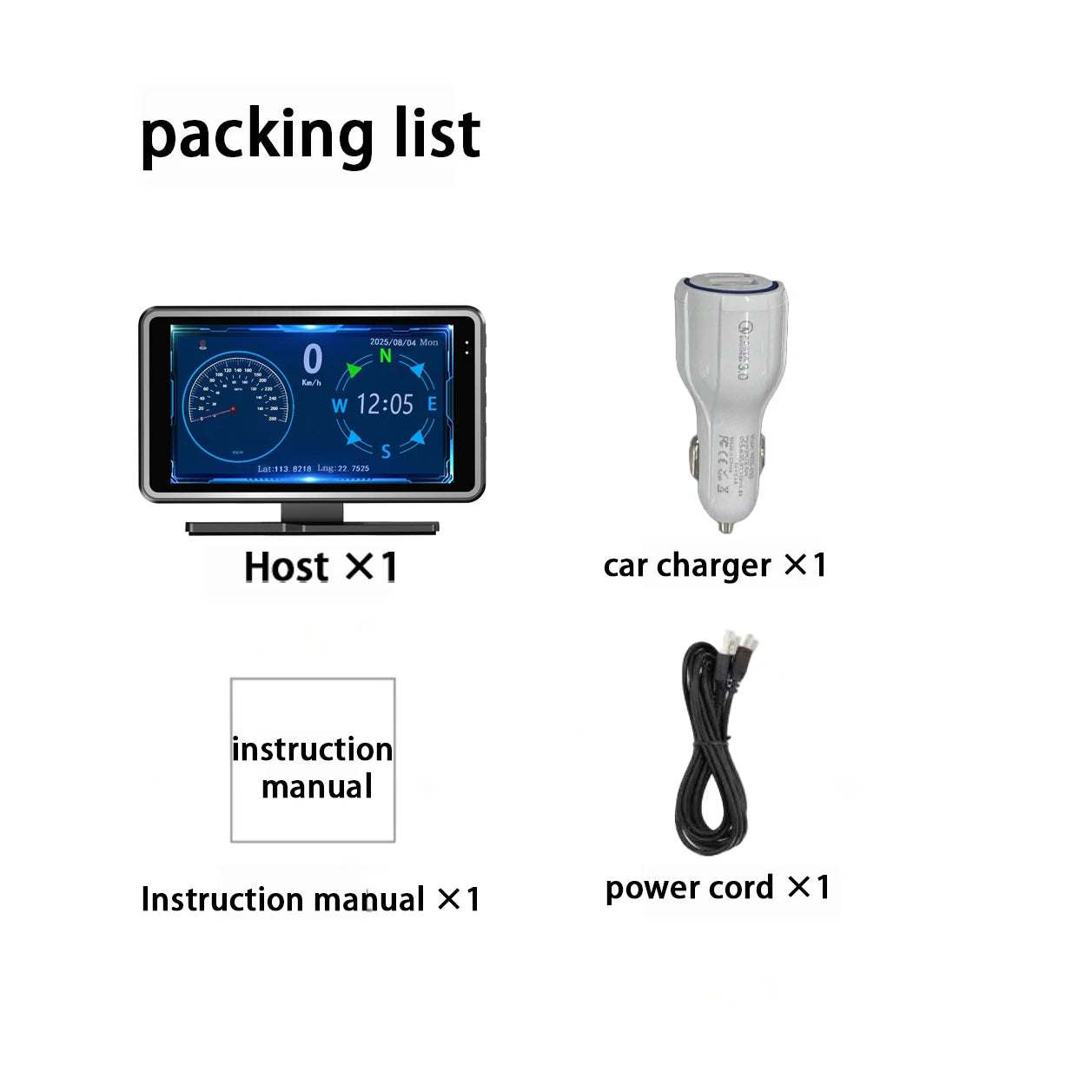 New Smart Car Built-in GPS Plug and Play HD Dash Cam Head-Up Display All-in-One with Wireless WiFi Connectivity