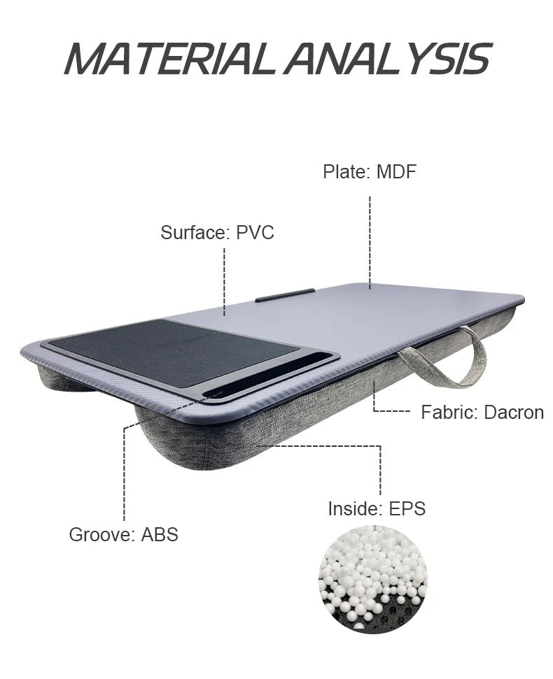 Home office laptop desk, tablet stand, mouse pad, phone stand, laptop desk, student bed desk, desktop height pad, lap desk