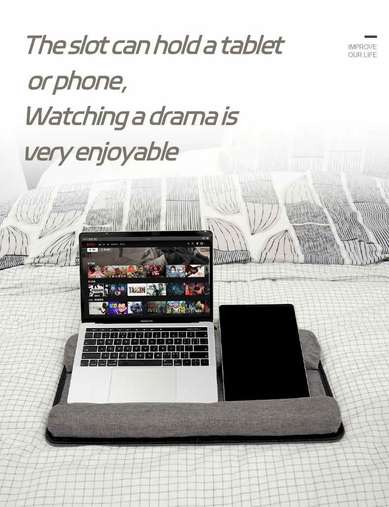 Home office laptop desk, tablet stand, mouse pad, phone stand, laptop desk, student bed desk, desktop height pad, lap desk