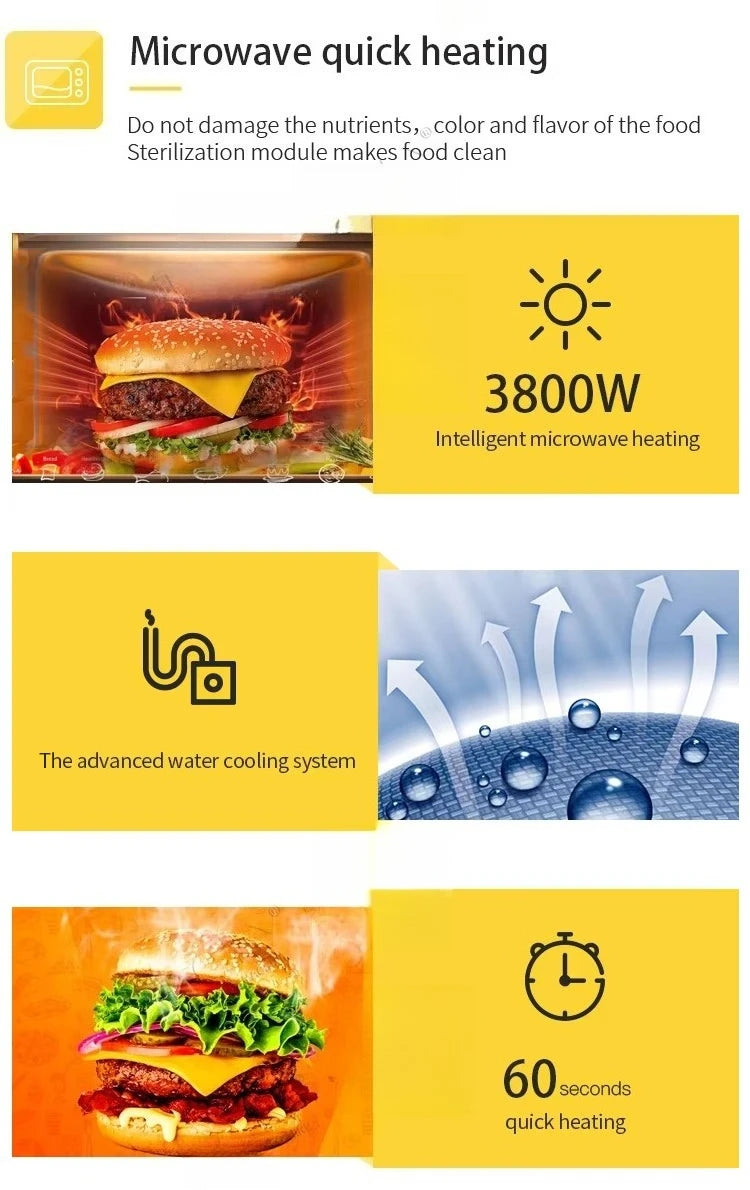 Customized Commercial Robot Warm Hot Food Self Service Hamburger Sandwich Vending Machine Touch Screen