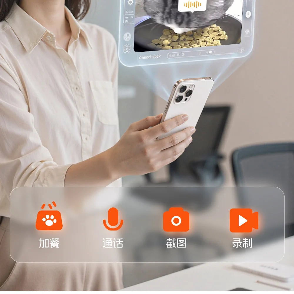 New Smart XL Capacity Pet Feeder with Wide-Angle Camera, Timed Portion Control for Cats & Dogs, APP Controlled Dispenser