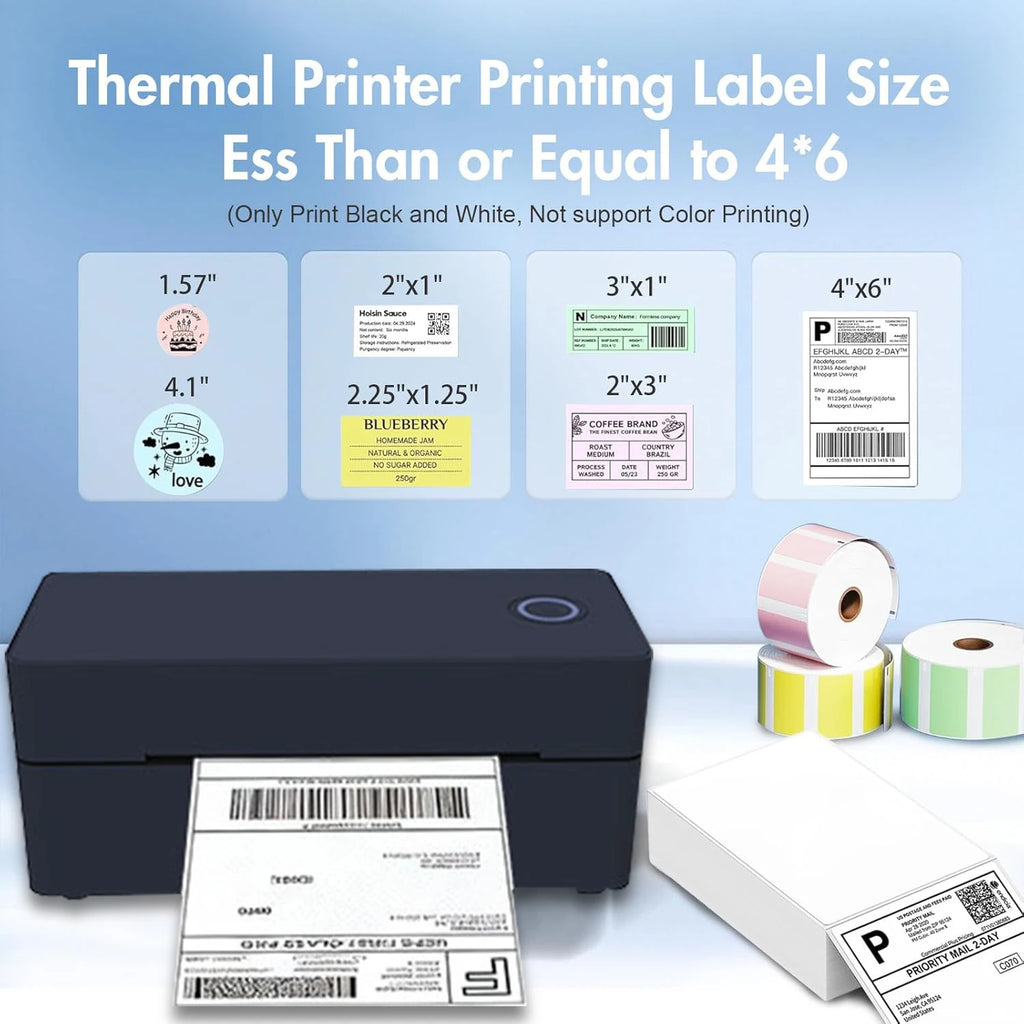 Bluetooth Thermal Printer4×6 Shipping Label Printer For Small Businesses,Desktop Thrmal Label Printers For Shipping Package