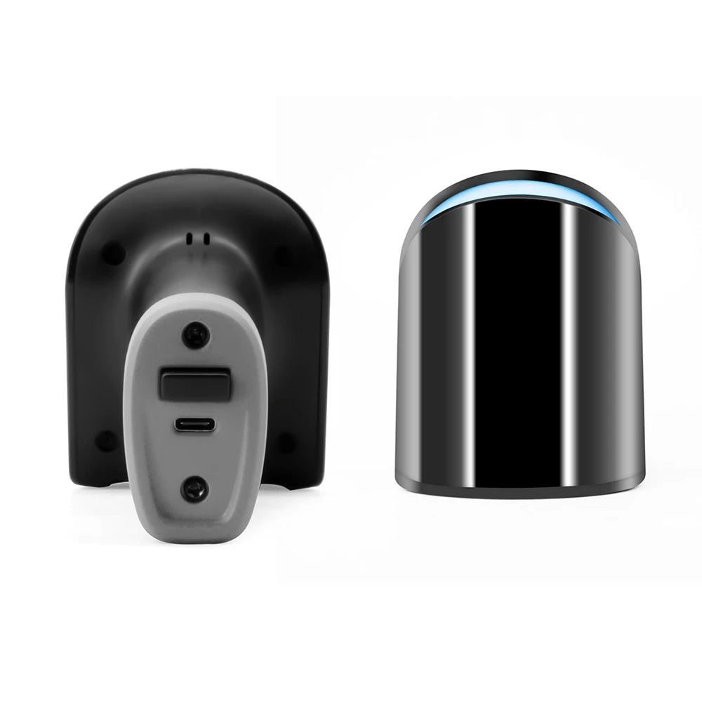 【New】Wireless 2D 1D Barcode Scanner BT+2.4G+USB Wired High Speed Scanning with Pedestal Wireless Charging Stand and OLED Display
