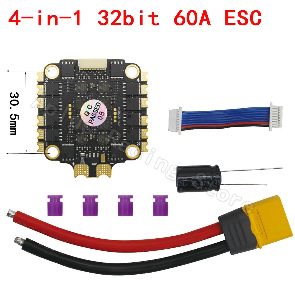 HAKRC 32BIT 40A 60A BLHeli-32 4in 1 ESC Speed Controller 8BIT 15A 25A 35A 45A BLHeli-S DShot150/300/600 STM32F051 Advanced PCB