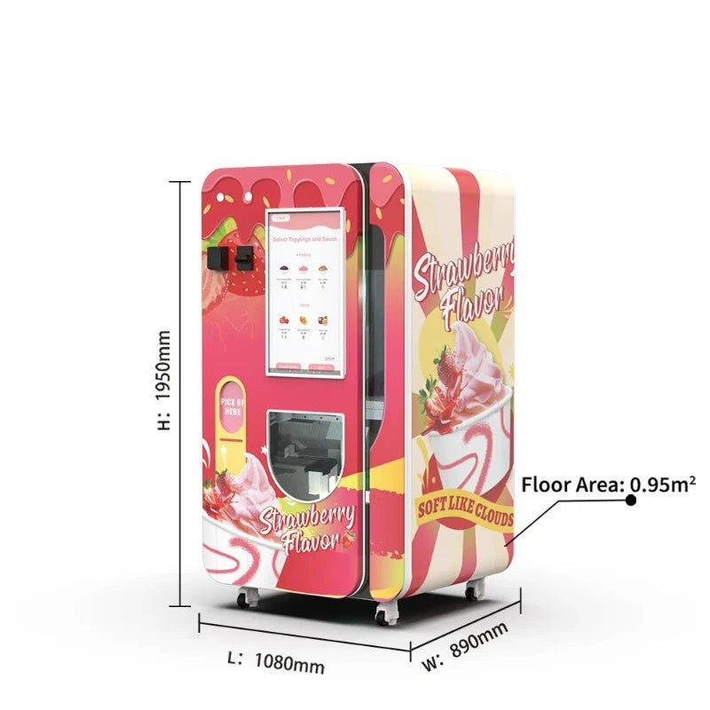 Customized Remote-Managed Ice Cream Vending Machine Factory Direct Smart Management High Output Cooling Safe Use For Business