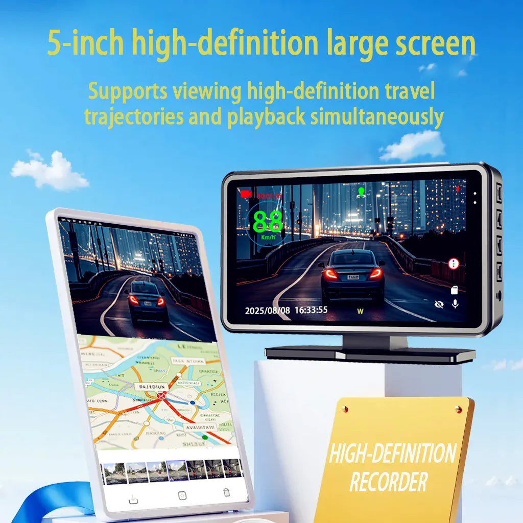 New Smart Car Built-in GPS Plug and Play HD Dash Cam Head-Up Display All-in-One with Wireless WiFi Connectivity