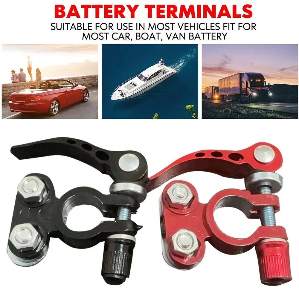 Car Battery Terminal Connectors Quick Releas Top Post Connector Pole Heavy-duty Clamp Clip Terminal Pile Head for Caravan Boat