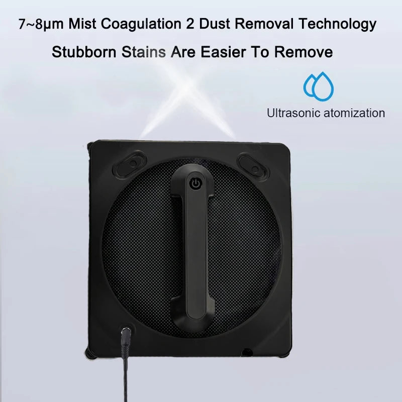 Robot Window Cleaner Purerobo W-V1S With Vibration&Dual Water Spray，High Vacuum Suction，Home Glass Cleaning Window Cleaner Robot