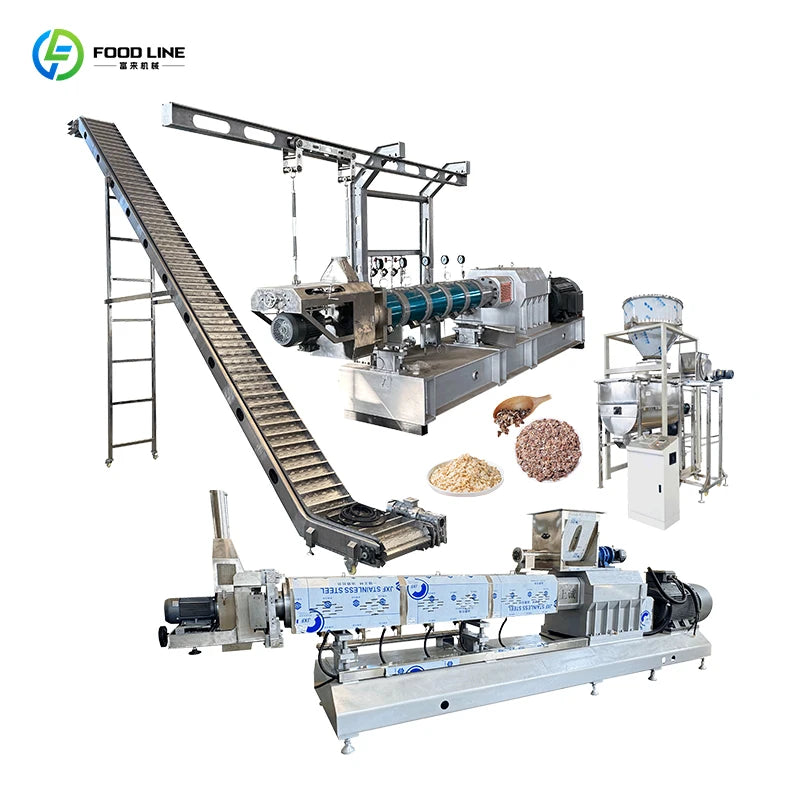Custom Automated Process Control Oatmeal Cereal Making Machine Consistent Product Shape Mini Cereal bar Making Machine